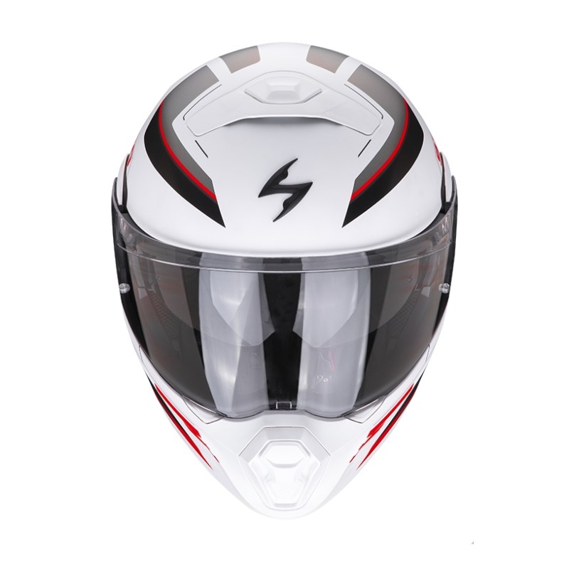 Cască de motocicletă Scorpion EXO-930 NAVIG mată alb-negru-roșu