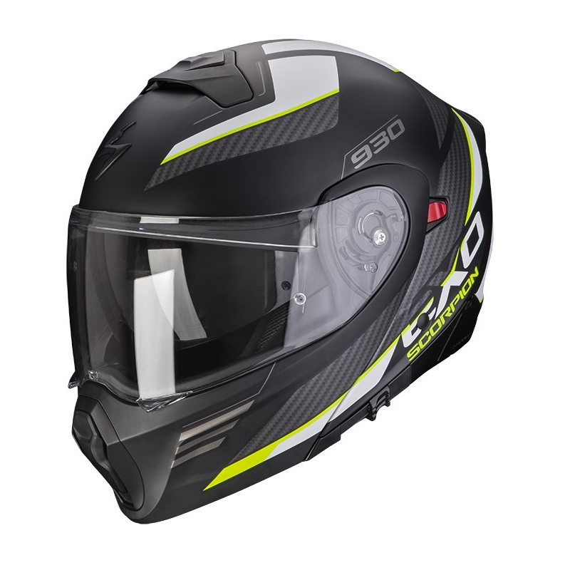 Cască de motocicletă Scorpion EXO-930 NAVIG negru mat-galben-fluo lichidare