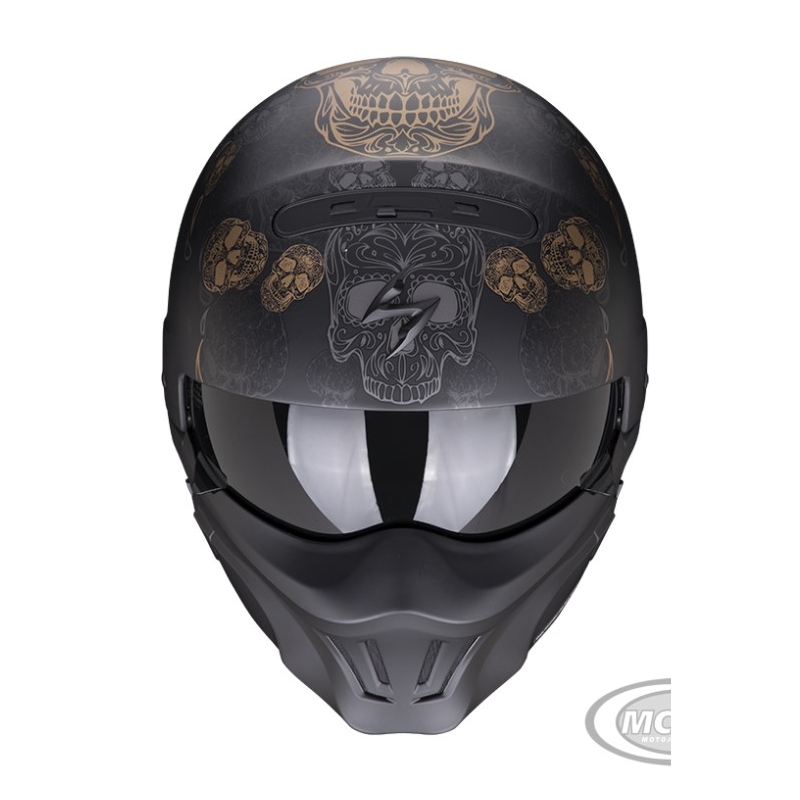 Cască de motocicletă Scorpion EXO-COMBAT EVO KALAVERA negru-negru mat-auriu