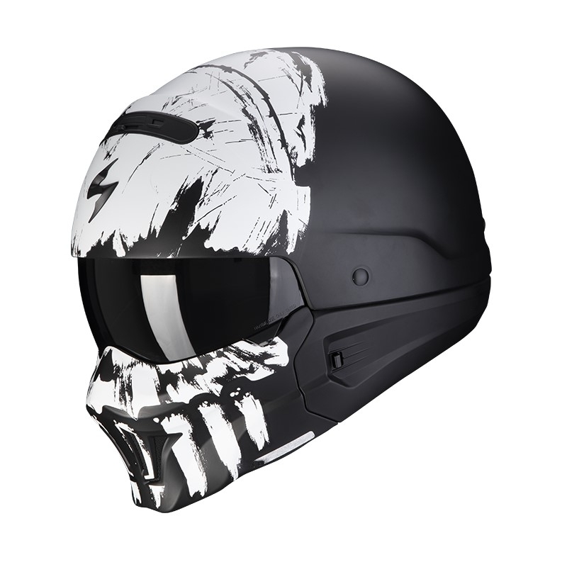 Cască de motocicletă Scorpion EXO-COMBAT EVO MARAUDER negru mat și alb