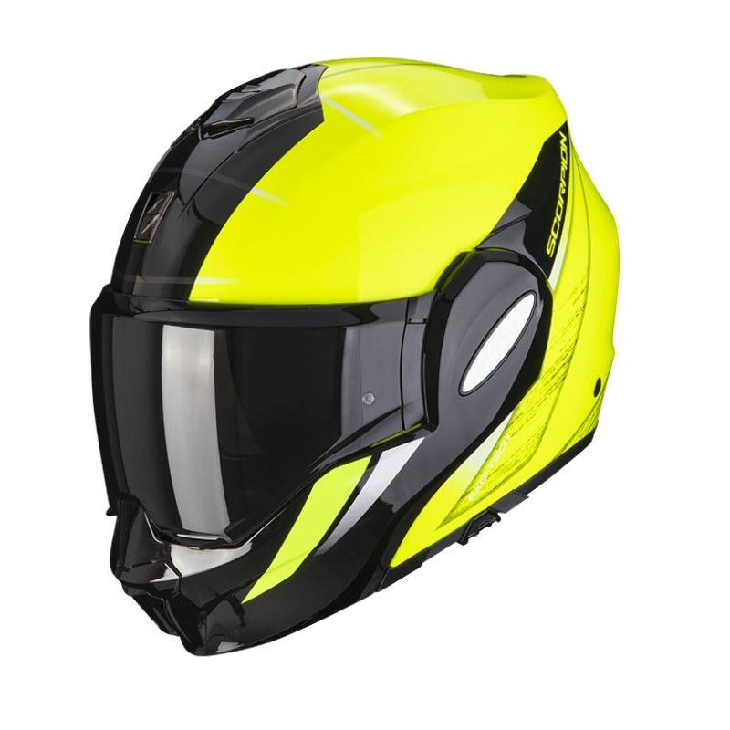 Cască de motocicletă pliabilă Scorpion EXO-TECH PRIMUS galben neon-negru lichidare