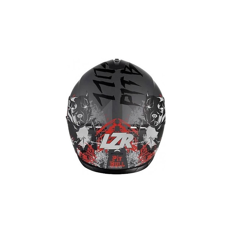 Cască integrală pentru motociclete Lazer FH3 Pitbull 3 negru-roșu-alb