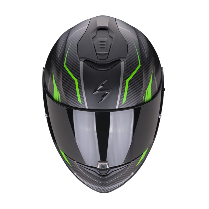 Cască de motocicletă integrală Scorpion EXO-1400 Air Fortuna negru-verde mat lichidare
