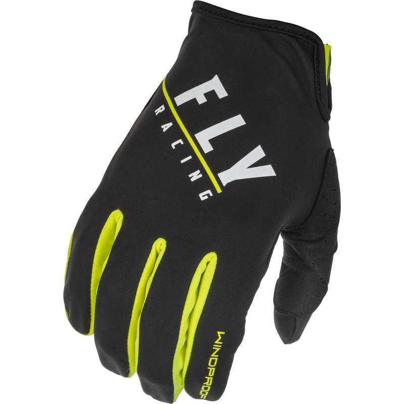 Mănuși de motocross FLY Racing Windproof negru-fluo galben