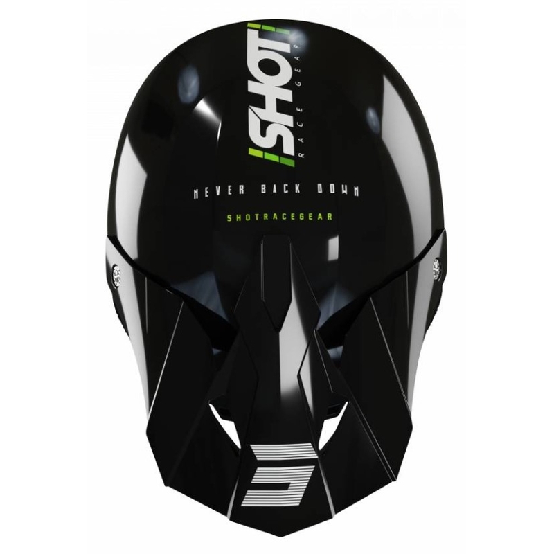 Motocross casca Shot Furious Story negru-verde výprodej lichidare