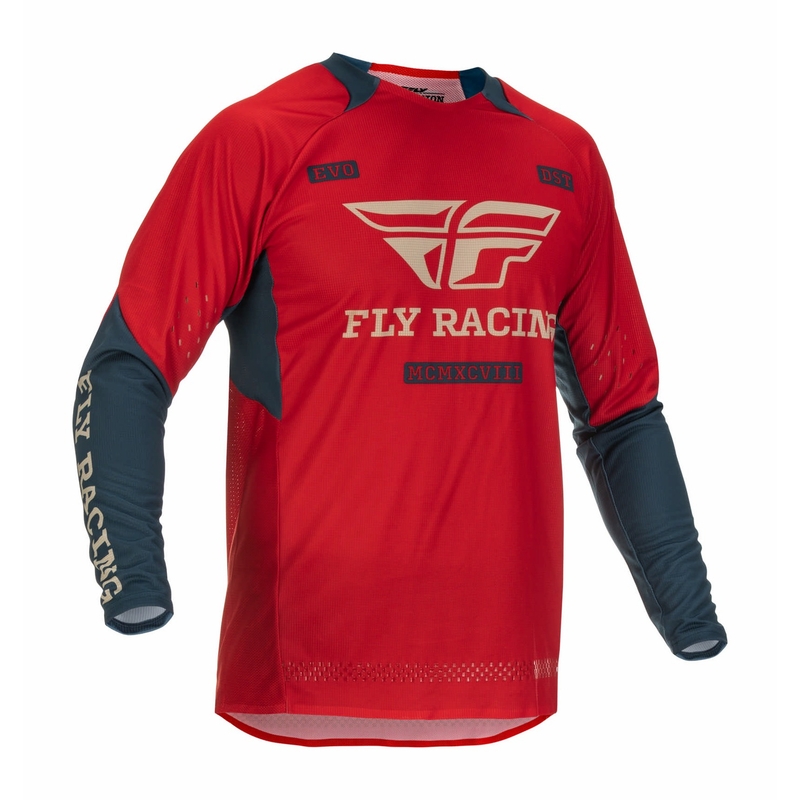 Tricou de motocros FLY Racing Evolution DST 2022 roșu-gri