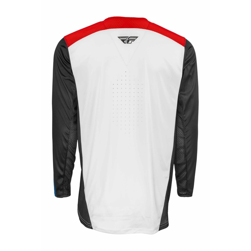 Tricou de motocros FLY Racing Lite 2022 alb-roșu-albastru