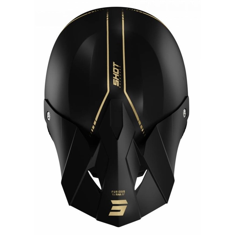 Motocross casca Shot Furious Raw 3.0 negru-aur lichidare