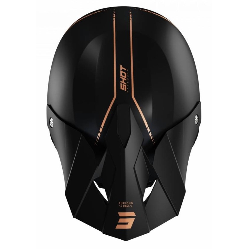 Cască de motocros Shot Furious Raw 3.0 negru-bronz