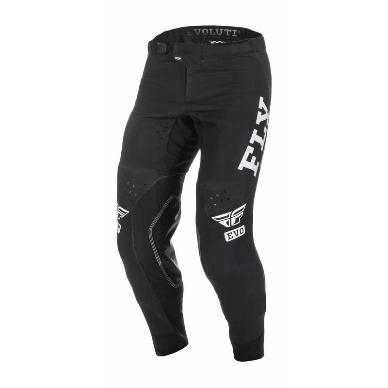 Pantaloni de motocros FLY Racing Evolution DST 2022 alb-negru