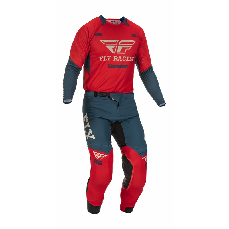 Pantaloni de motocros FLY Racing Evolution DST 2022 roșu-gri