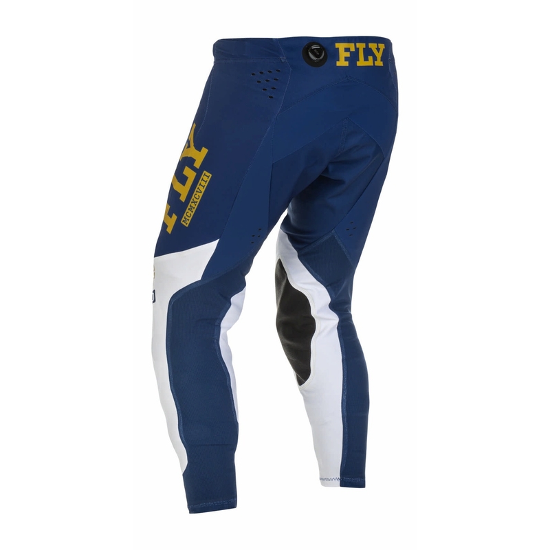 Pantaloni de motocros FLY Racing Evolution DST 2022 albastru-alb-alb-auriu