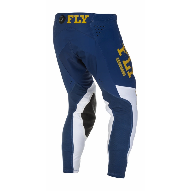 Pantaloni de motocros FLY Racing Evolution DST 2022 albastru-alb-alb-auriu