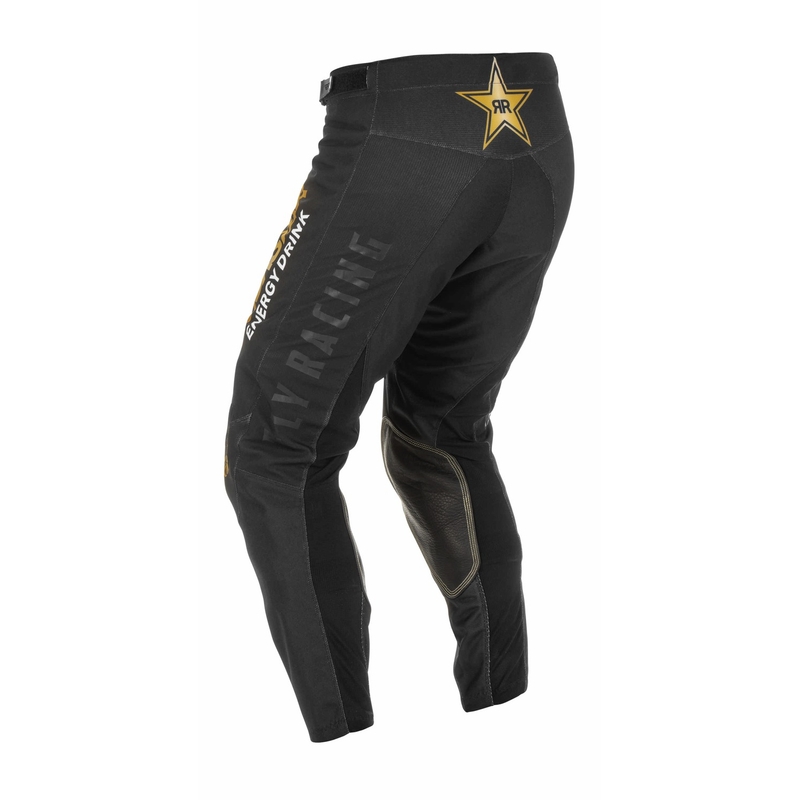 Pantaloni motocross FLY Racing Kinetic Rockstar 2022 aur-negru lichidare