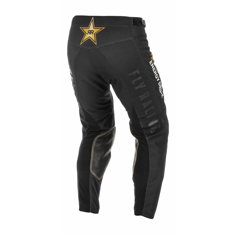 Pantaloni motocross FLY Racing Kinetic Rockstar 2022 aur-negru lichidare
