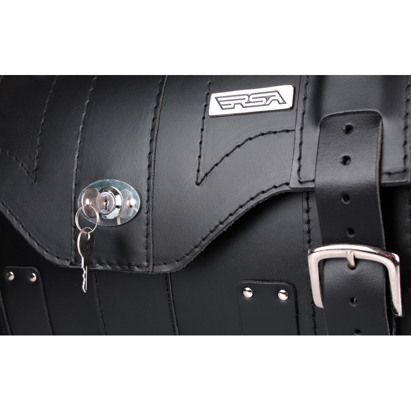 Geantă din piele pentru motocicletă Chopper RSA-15A cu lacăt