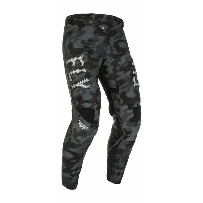 Pantaloni de motocross FLY Racing Kinetic S.E. 2022 negru-gri camuflaj negru-gri