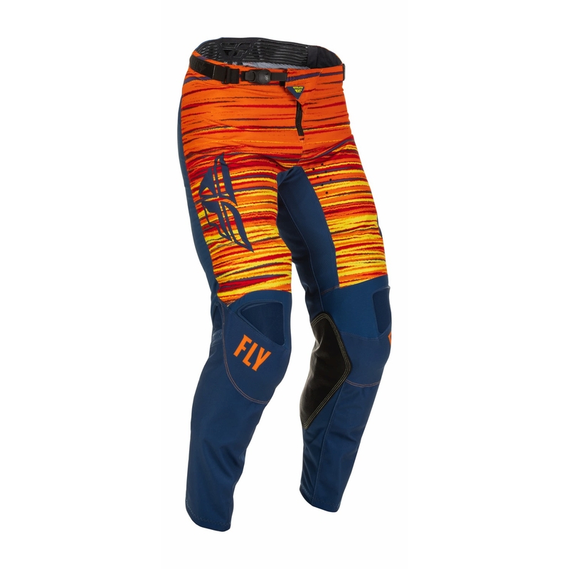 Pantaloni motocross FLY Racing Kinetic Wawe 2022 albastru-portocaliu