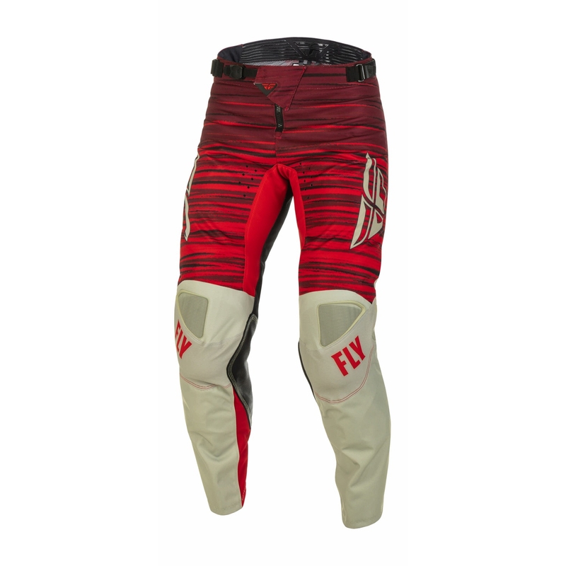 Pantaloni motocross FLY Racing Kinetic Wawe 2022 gri și roșu