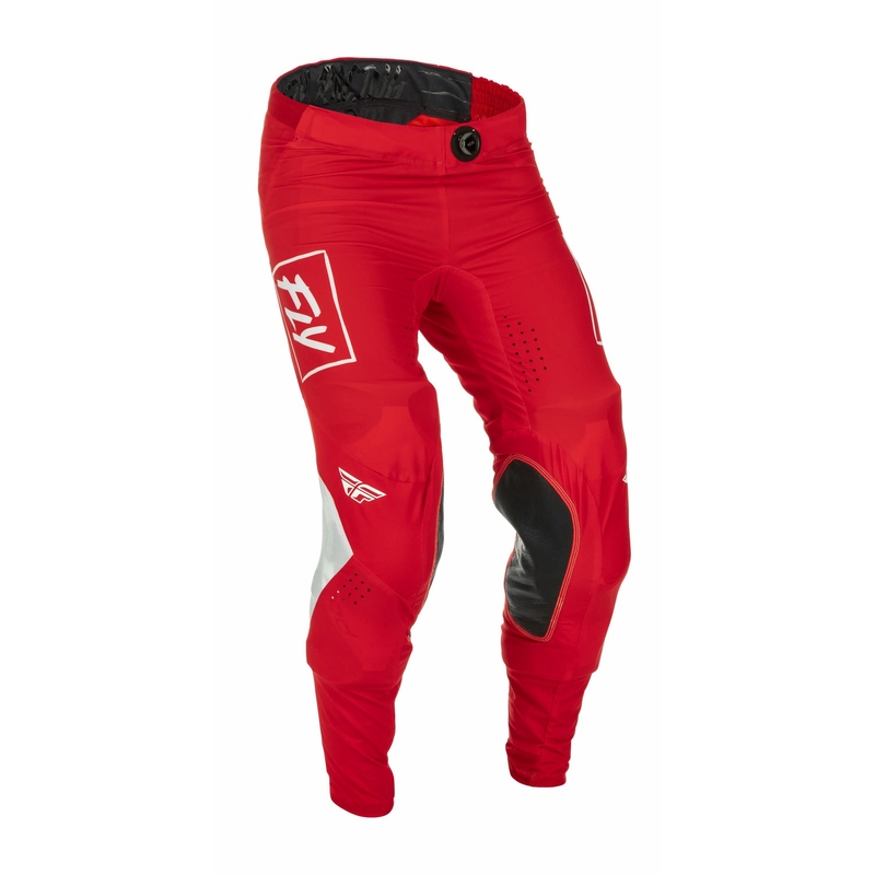 Pantaloni de motocros FLY Racing Lite 2022 alb-roșu