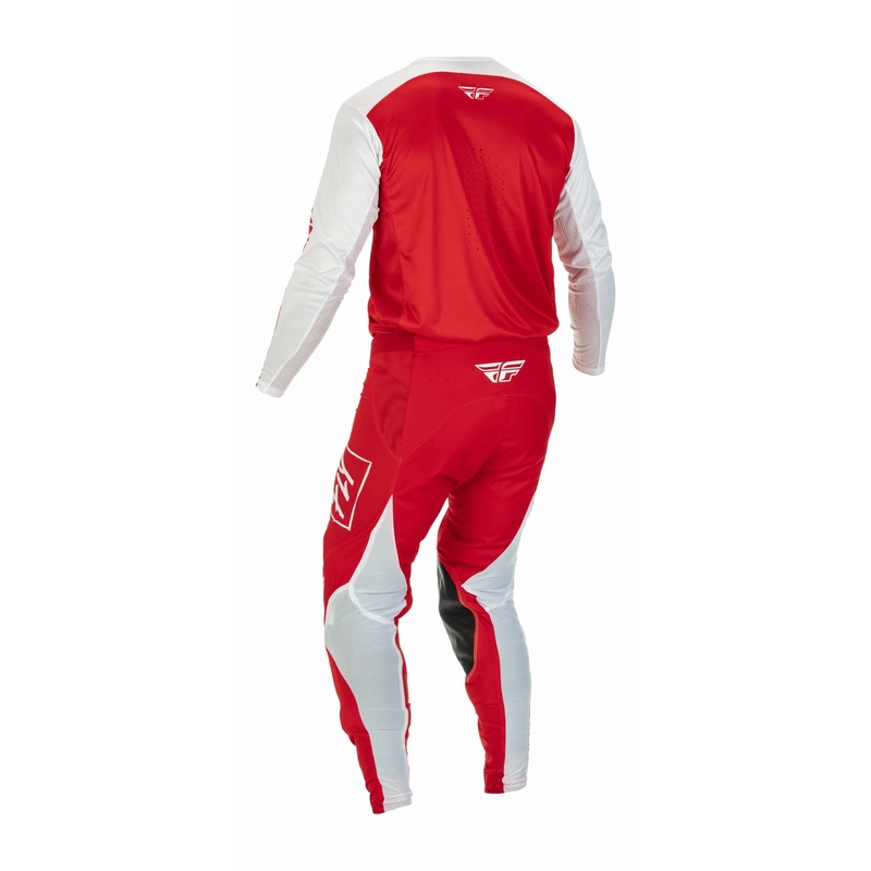 Pantaloni de motocros FLY Racing Lite 2022 alb-roșu