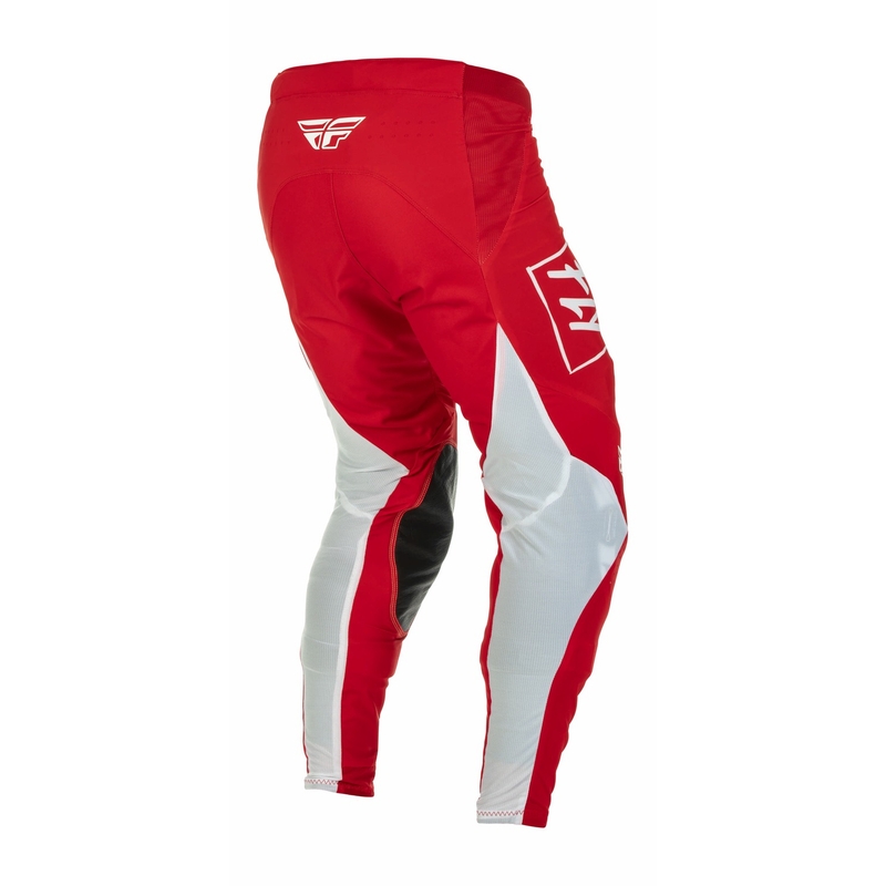 Pantaloni de motocros FLY Racing Lite 2022 alb-roșu
