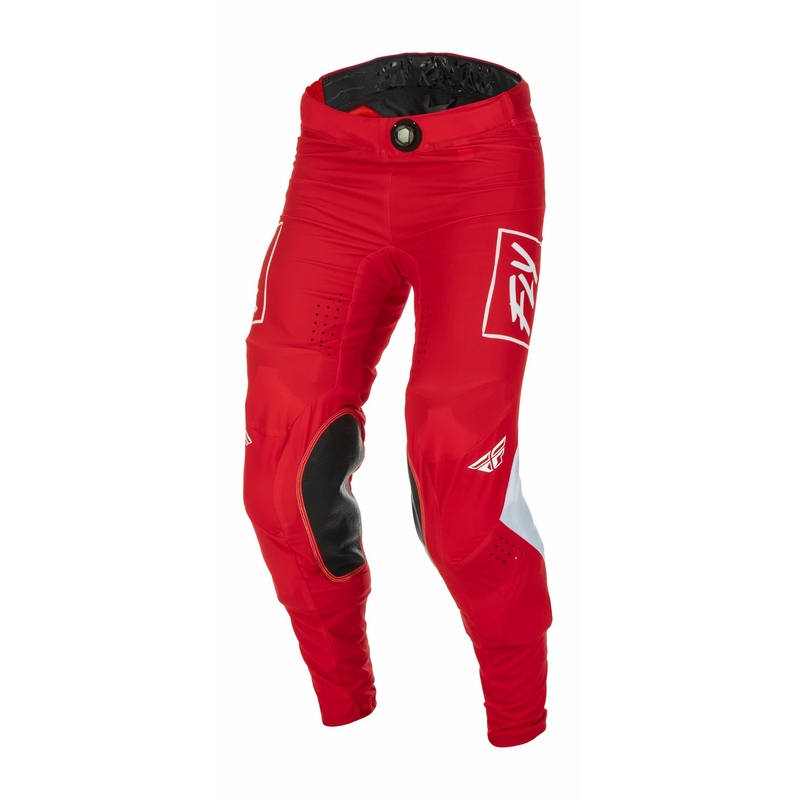Pantaloni de motocros FLY Racing Lite 2022 alb-roșu