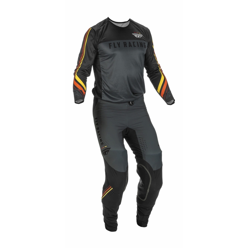 Pantaloni motocross FLY Racing Lite 2022 roșu-galben-gri