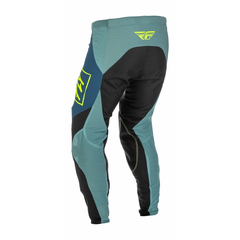 Pantaloni de motocros FLY Racing Lite 2022 gri-turquoise hi-vis
