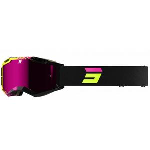 Ochelari de motocros Shot Iris 2.0 Fusion negru-roz-galben-fluo lichidare
