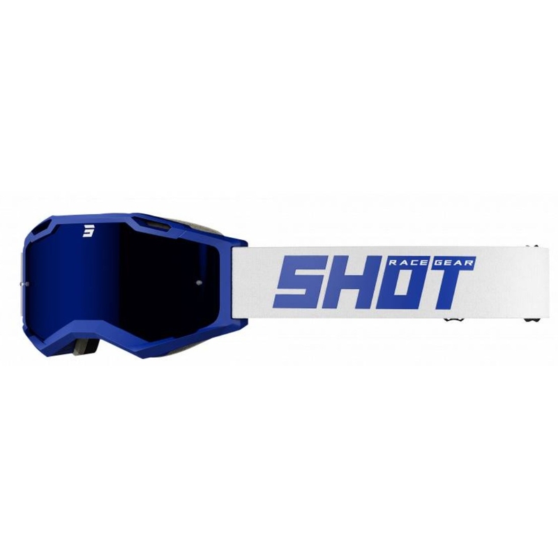 Ochelari de motocros Shot Iris 2.0 Solid alb-albastru
