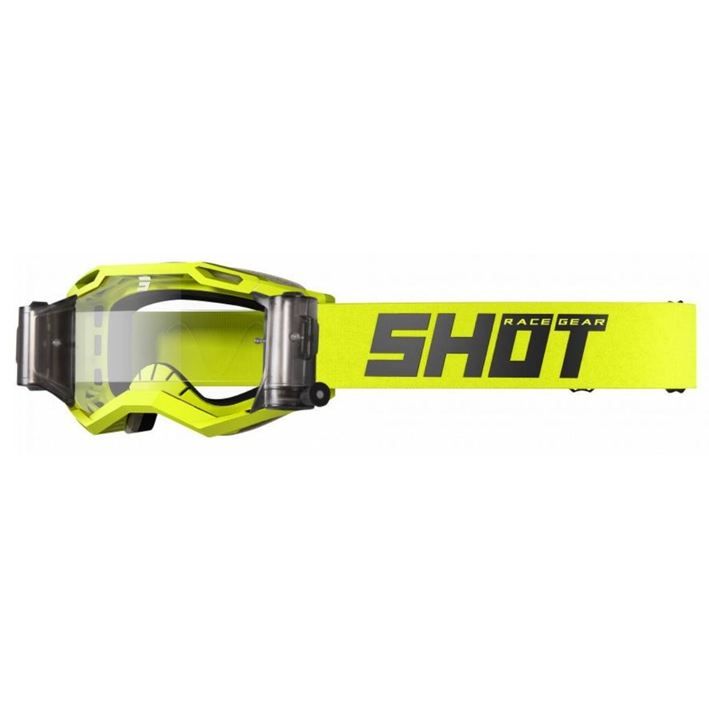 Ochelari de motocros Shot Iris 2.0 Solid Roll-Off galben-fluo