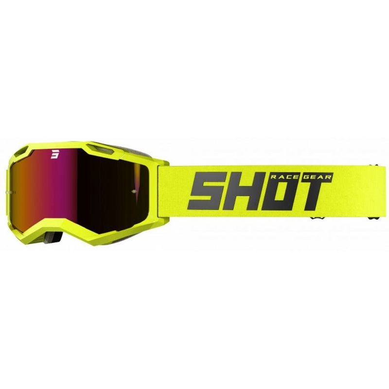 Ochelari de motocros Shot Iris 2.0 Solid galben fluo