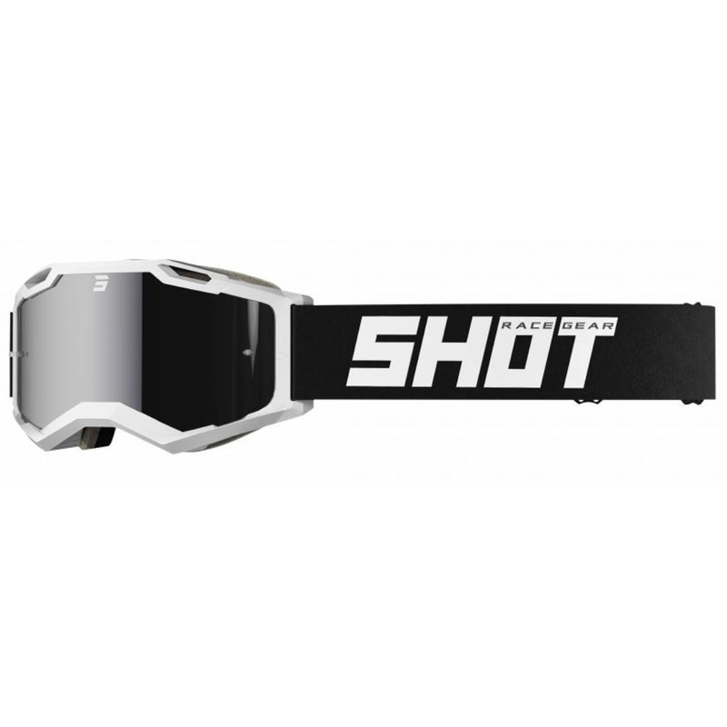 Ochelari de motocros Shot Iris 2.0 Solid negru și alb