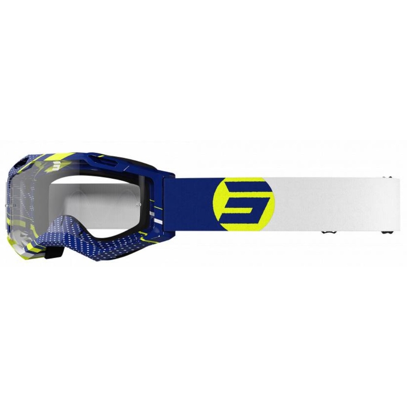 Ochelari de motocros Shot Assault 2.0 Focus alb-galben-albastru