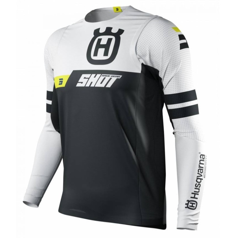 Motocross tricou Shot Aerolite Husqvarna negru