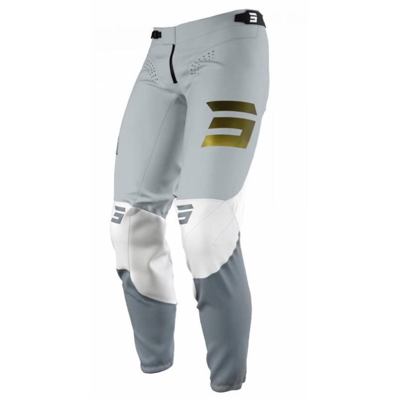Shot Aerolite Prime Motocross pantaloni alb-gri alb-gri