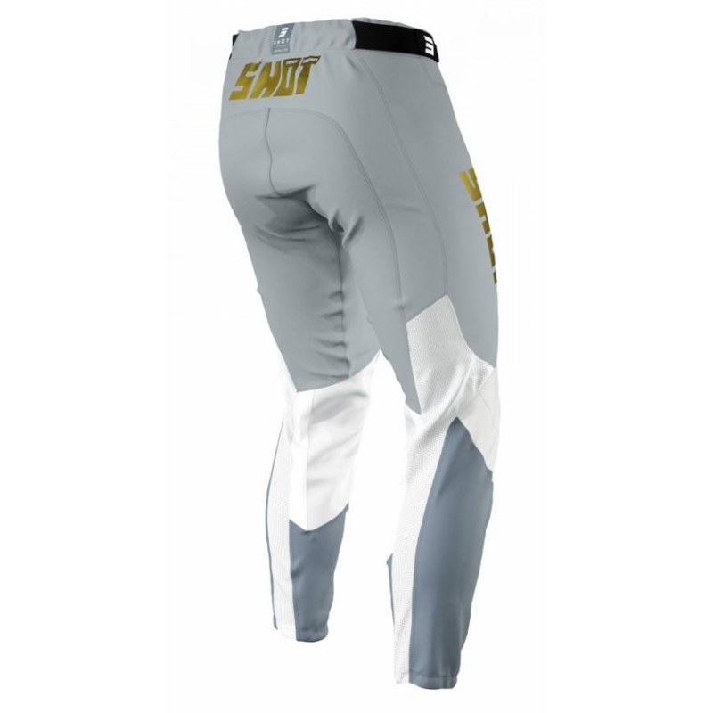 Shot Aerolite Prime Motocross pantaloni alb-gri alb-gri
