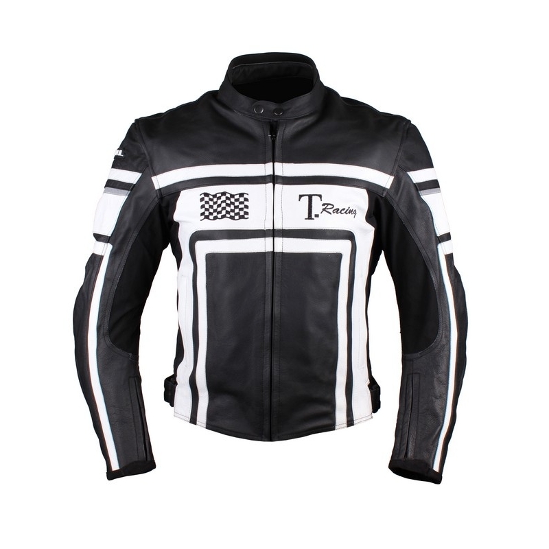 Tschul 840 Flag negru și alb jacheta de motociclete negru și alb lichidare