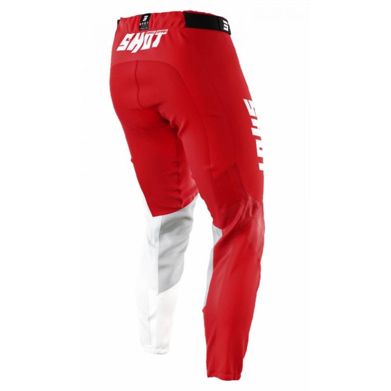 Pantaloni Motocross Shot Aerolite Gradient alb-roșu
