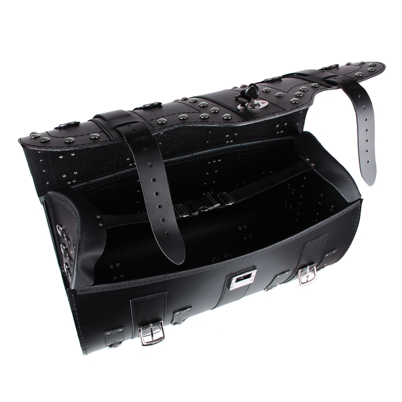 Geantă din piele pentru motocicletă Chopper RSA-16B cu lacăt