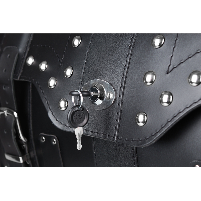 Geantă din piele pentru motocicletă Chopper RSA-16B cu lacăt
