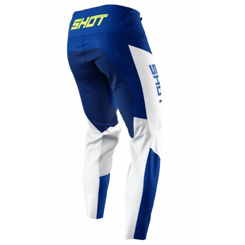 Pantaloni Motocross Shot Contact Chase albastru-alb-alb-galben výprodej lichidare