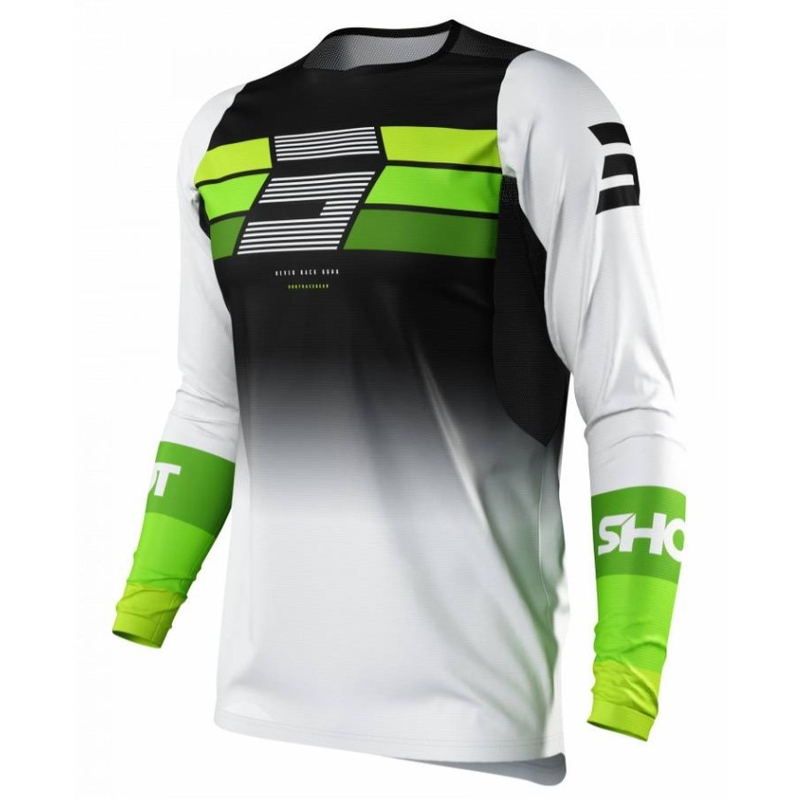 Motocross tricou Shot Contact Story negru-alb-verde lichidare