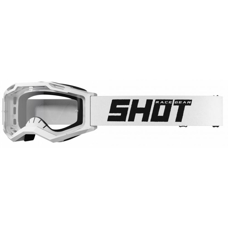 Ochelari de motocros Shot Assault 2.0 Solid alb