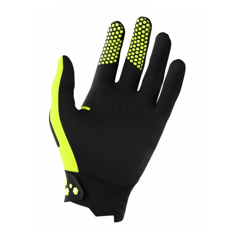Mănuși de motocross Shot Contact negru-fluo galben lichidare