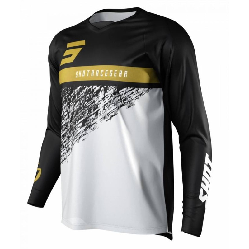 Motocross tricou Shot Devo Roll negru-alb-aur výprodej lichidare