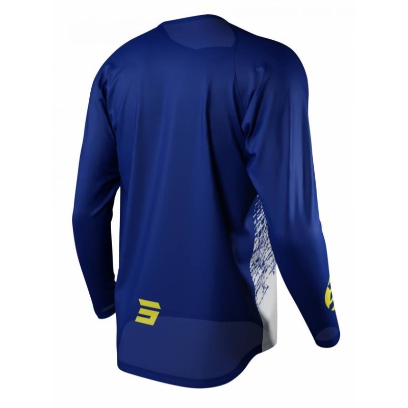 Tricou motocross Shot Devo Roll albastru-alb-alb-galben výprodej lichidare