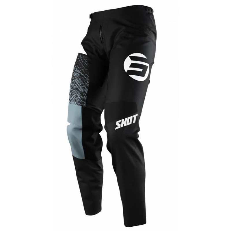 Pantaloni Motocross Shot Devo Roll negru-gri negru- výprodej lichidare