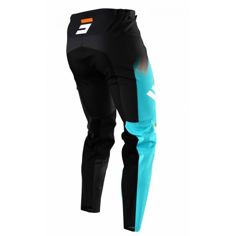Pantaloni motocross Shot Devo Versus negru-turcoazei výprodej lichidare